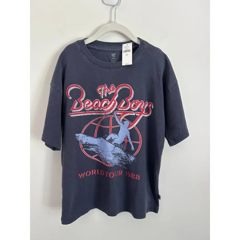 GAP The Beach Boys Graphic T-Shirt Short Sleeve Tee NWT Size Small 6/7 Band Tee